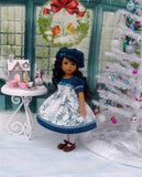 Winter Mistletoe - dress, hat, tights & shoes for Little Darling Doll or 33cm BJD