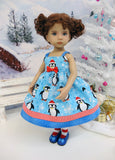 Winter Penguin - dress, tights & shoes for Little Darling Doll or 33cm BJD