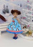 Winter Penguin - dress, tights & shoes for Little Darling Doll or 33cm BJD