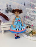 Winter Penguin - dress, tights & shoes for Little Darling Doll or 33cm BJD