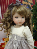 Winter Pines - dress, tights & shoes for Little Darling Doll or 33cm BJD