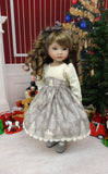 Winter Pines - dress, tights & shoes for Little Darling Doll or 33cm BJD