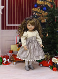 Winter Pines - dress, tights & shoes for Little Darling Doll or 33cm BJD