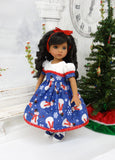 Winter Snowman - dress, socks & saddle shoes for Little Darling Doll or 33cm BJD