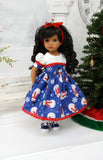 Winter Snowman - dress, socks & saddle shoes for Little Darling Doll or 33cm BJD