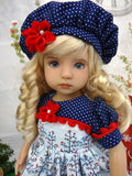 Winter Trees - dress, hat, socks & shoes for Little Darling Doll or 33cm BJD