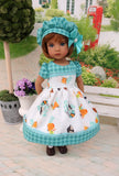 Woodland Critters - dress, hat, socks & shoes for Little Darling Doll or 33cm BJD