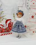 Yuletide Carols - dress, hat, tights & shoes for Little Darling Doll or 33cm BJD