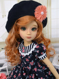 Paris Rose - Dress, beret, bloomers, tights & shoes for 18" Liz Frost BJD