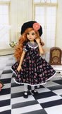 Paris Rose - Dress, beret, bloomers, tights & shoes for 18" Liz Frost BJD