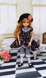 Paris Rose - Dress, beret, bloomers, tights & shoes for 18" Liz Frost BJD