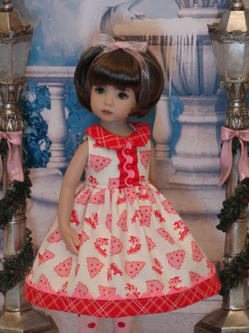 50's Reindeer - dress, tights & shoes for Little Darling Doll or 33cm BJD