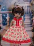 50's Reindeer - dress, tights & shoes for Little Darling Doll or 33cm BJD