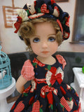 A is for Apple - dress, hat, socks & shoes for Little Darling Doll or 33cm BJD