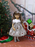 Advent Snowflakes - dress, tights & shoes for Little Darling Doll or 33cm BJD