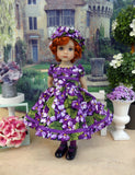 African Violet - dress, hat, tights & shoes for Little Darling Doll or other 33cm BJD