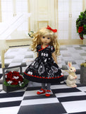 Alice's Shadow - dress, tights & shoes for Little Darling Doll or 33cm BJD
