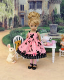 Alice's Tea Party - dress, tights & shoes for Little Darling Doll or 33cm BJD