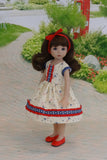 All American - dress & shoes for Little Darling Doll