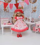 All Atwitter - dress, hat, tights & shoes for Little Darling Doll or 33cm BJD
