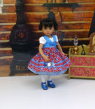 Alpen Haus - dirndl ensemble with tights & shoes for Little Darling Doll or 33cm BJD