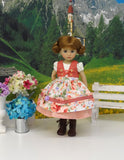 Alpen Rose - dirndl ensemble with tights & boots for Little Darling Doll or 33cm BJD
