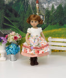 Alpen Rose - dirndl ensemble with tights & boots for Little Darling Doll or 33cm BJD