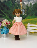 Alpen Rose - dirndl ensemble with tights & boots for Little Darling Doll or 33cm BJD