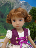 Alpen Village - dirndl ensemble with tights & boots for Little Darling Doll or 33cm BJD