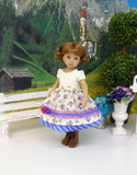 Alpen Village - dirndl ensemble with tights & boots for Little Darling Doll or 33cm BJD