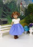 Alpen Village - dirndl ensemble with tights & boots for Little Darling Doll or 33cm BJD