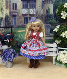 Alpine Garden - dirndl ensemble with tights & boots for Little Darling Doll or 33cm BJD