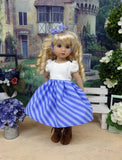 Alpine Garden - dirndl ensemble with tights & boots for Little Darling Doll or 33cm BJD