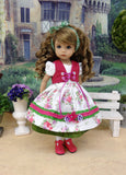 Alpine Paisley - dirndl ensemble with tights & shoes for Little Darling Doll or 33cm BJD