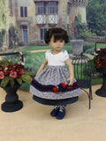 Alpsee Rosebuds - dirndl ensemble with tights & boots for Little Darling Doll or 33cm BJD