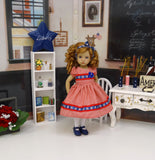 American Butterfly - dress, tights & shoes for Little Darling Doll or 33cm BJD
