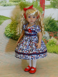 American Floral - dress, tights & shoes for Little Darling Doll