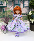 Amethyst Garden - dress, tights & shoes for Little Darling Doll or other 33cm BJD