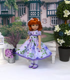 Amethyst Garden - dress, tights & shoes for Little Darling Doll or other 33cm BJD