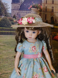 Antique Rose - dress, hat, tights & shoes for Little Darling Doll