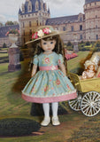 Antique Rose - dress, hat, tights & shoes for Little Darling Doll