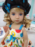 Apple Cinnamon Muffins - dress, hat, socks & shoes for Little Darling Doll or 33cm BJD