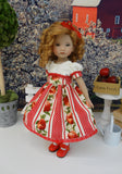 Apple Cobbler - dress, tights & shoes for Little Darling Doll or 33cm BJD