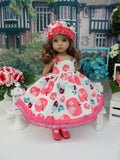Apple Orchard - dress, hat, socks & shoes for Little Darling Doll or 33cm BJD