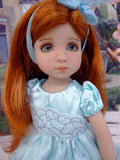 Aqua Mist - dress, slip, tights & shoes for Little Darling Doll or 33cm BJD