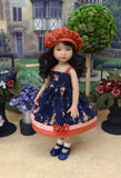 Autumn Beauty - dress, hat, socks & shoes for Little Darling Doll or 33cm BJD