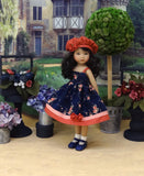 Autumn Beauty - dress, hat, socks & shoes for Little Darling Doll or 33cm BJD