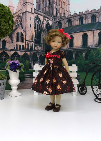 Autumn Bouquet - dress, tights & shoes for Little Darling Doll or 33cm BJD