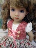 Autumn Briar - dirndl ensemble with tights & boots for Little Darling Doll or 33cm BJD