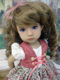 Autumn Briar - dirndl ensemble with tights & boots for Little Darling Doll or 33cm BJD